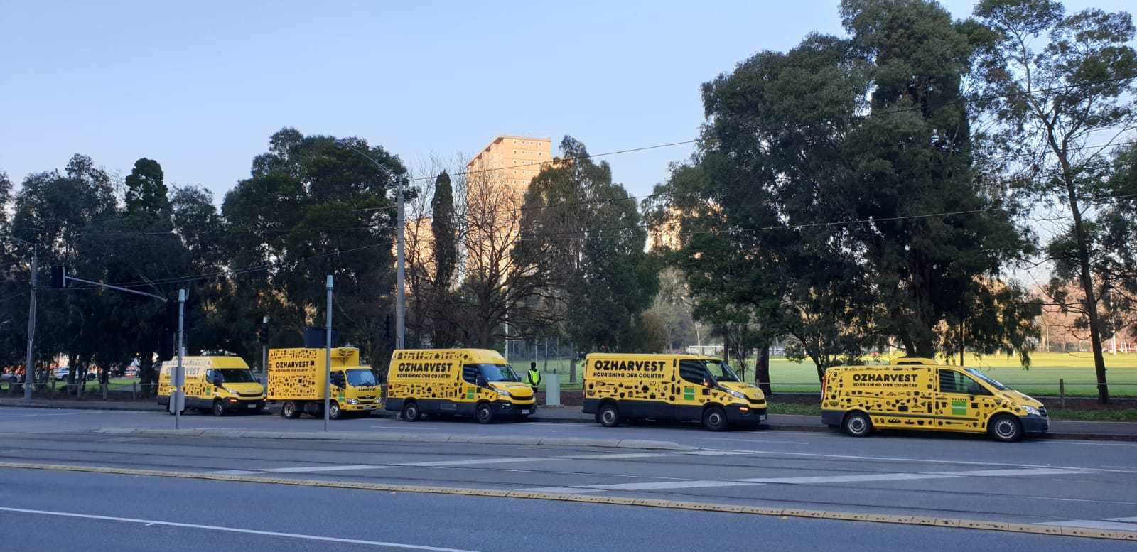 OzHarvest Melbourne vans during COVID-19