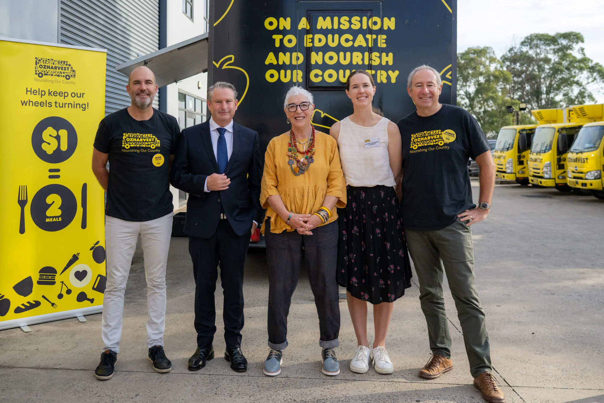 RichardWastonOzHarvestNSWManager_Greg Warren MP Parliamentary Secretary_RonniKahnOzHarvestFounder__Elizabeth MacdonaldNSWEPA_JamesGothOzHarvestCEO