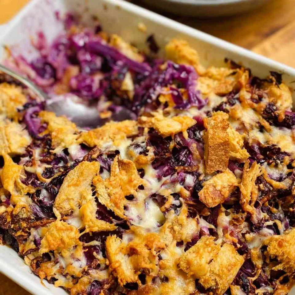 Cheesy Cabbage Bread Bake Recipe