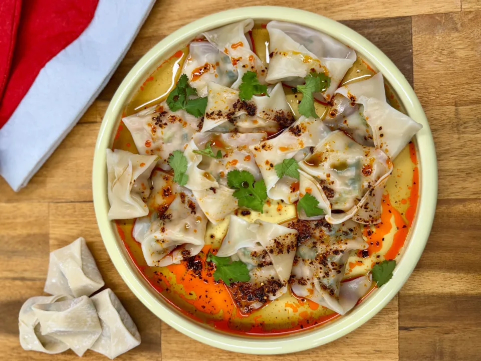 Ham and Prawn Wontons